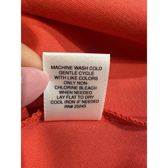 NWT New York & Company Red Lace Peplum Holiday Top Sleeveless Blouse Medium NEW - Picture 12 of 15